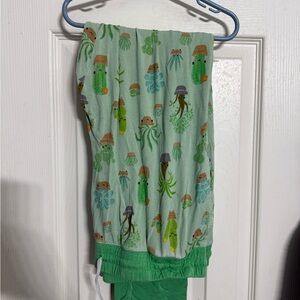 Little Sleepies Green Playful Pajama Set